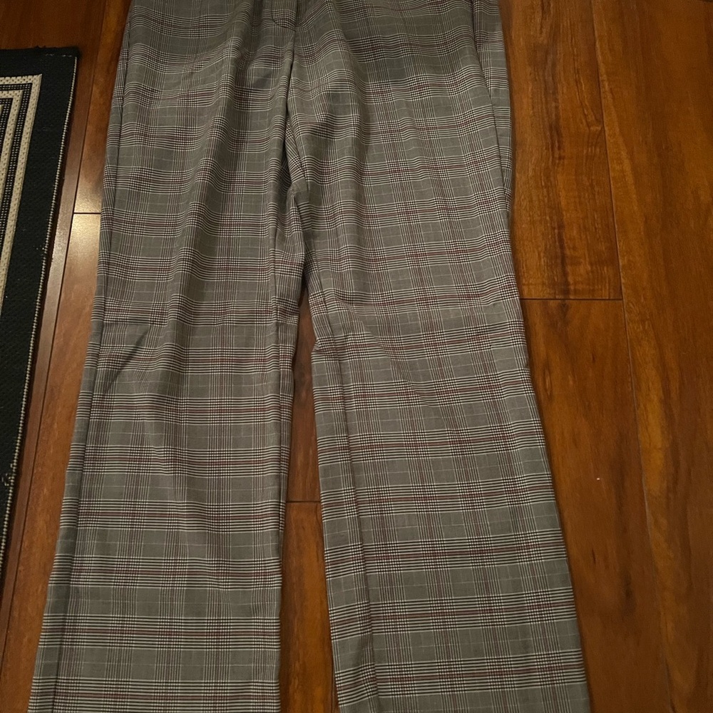 New York & Company Gray Plaid Pants